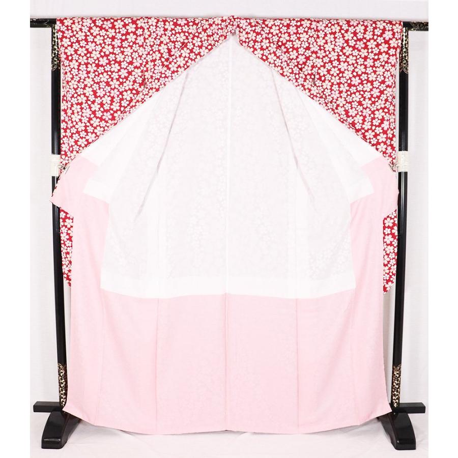 本振袖 正絹 赤 桜 トールサイズ ki28280 新品 着物 レディース シルク 