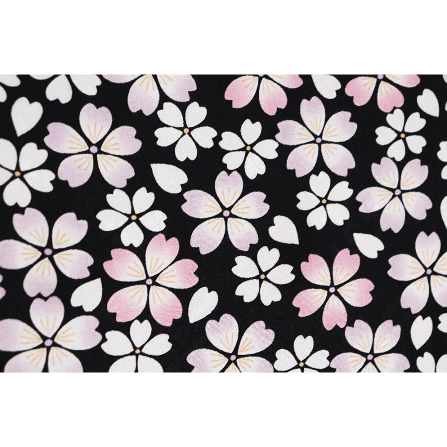 本振袖 正絹 黒 桜 トールサイズ ki28282 新品 着物 レディース シルク