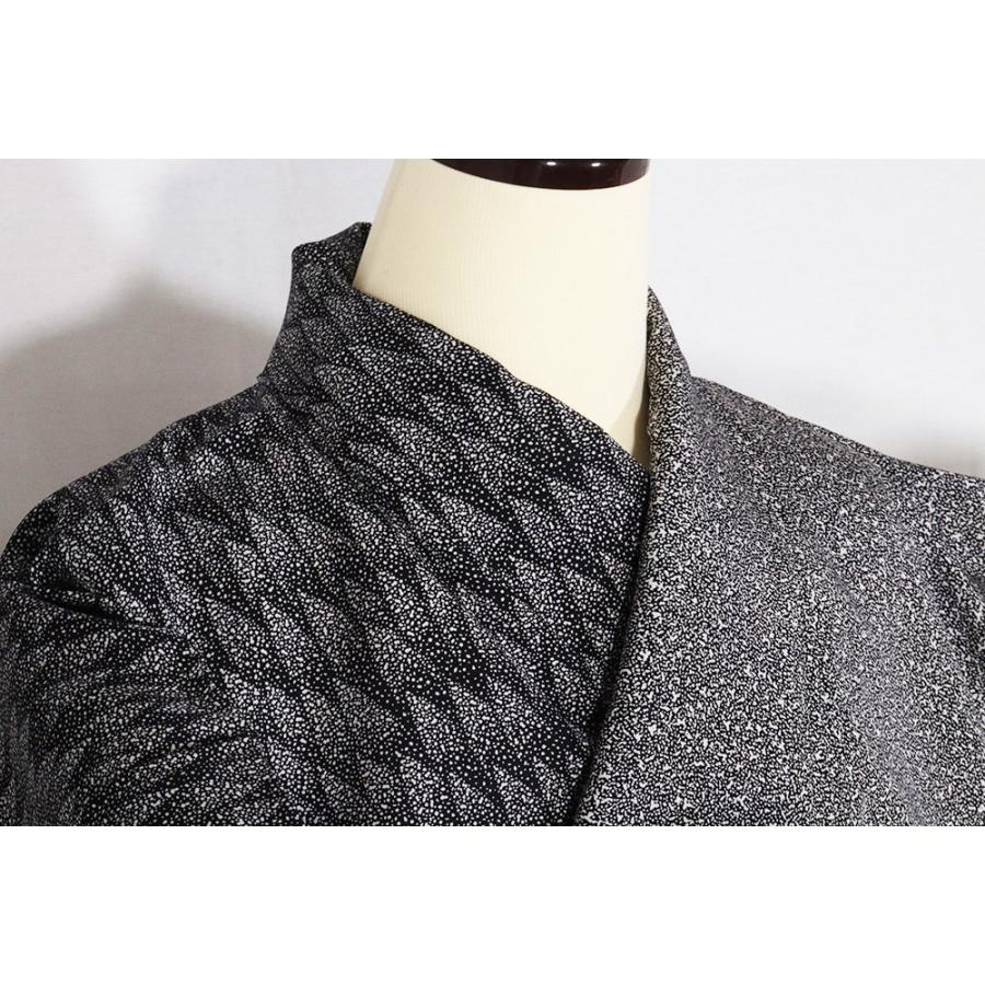 訪問着 袷 正絹 黒 白 樹木 北山杉 Lサイズ ki28437 美品 レディース 