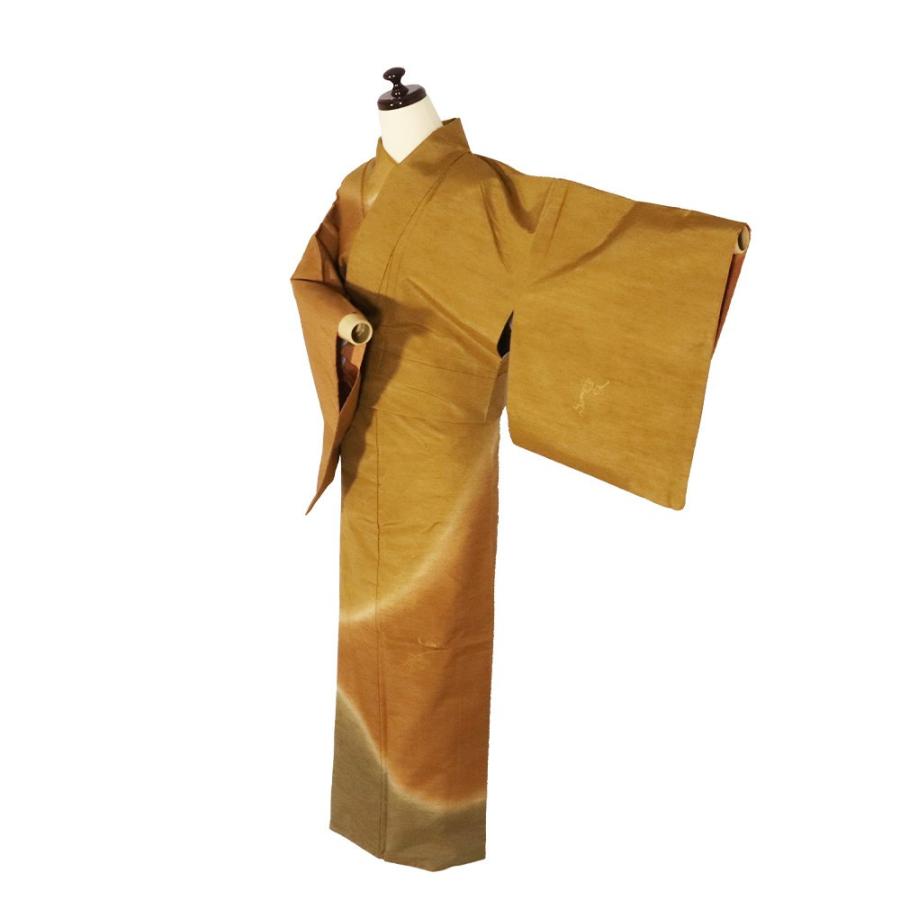 正絹遠山木立柄着尺反物 樽木大也氏作 手織り紬 訪問着 袷 正絹