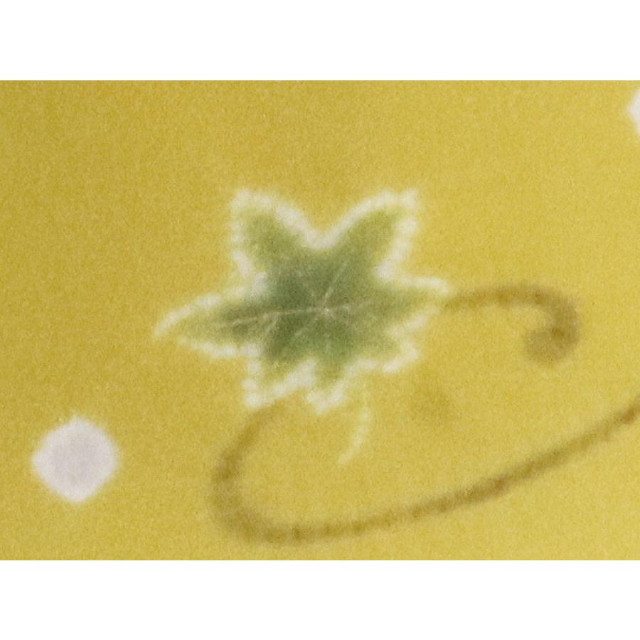 滝泰謹製 絞り訪問着 袷 正絹 山吹色 薄緑 赤紫 絞り梅 笹 紅葉 菊 