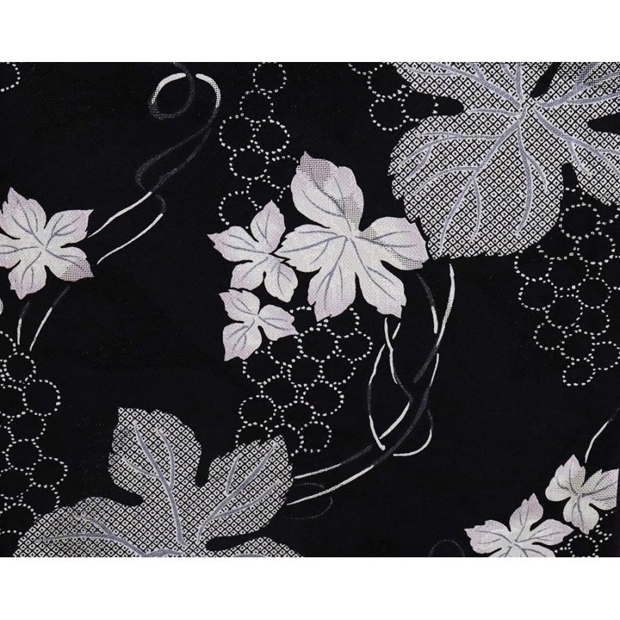 春夏用 紋紗 和装コート 長羽織 正絹 黒 葡萄 ki29309 新品 夏コート はおり Lサイズ レディース シルク ギフト 盛夏 単衣 送料込みの画像