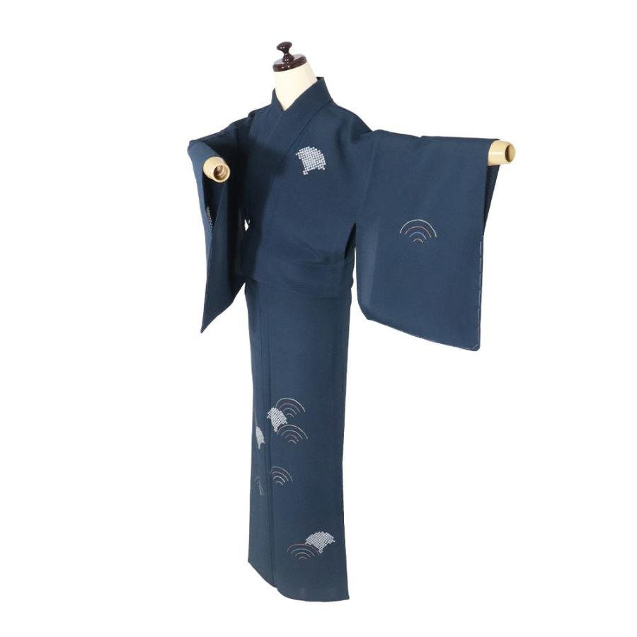 紫 総絞り 訪問着 松柄 青海波 暈し