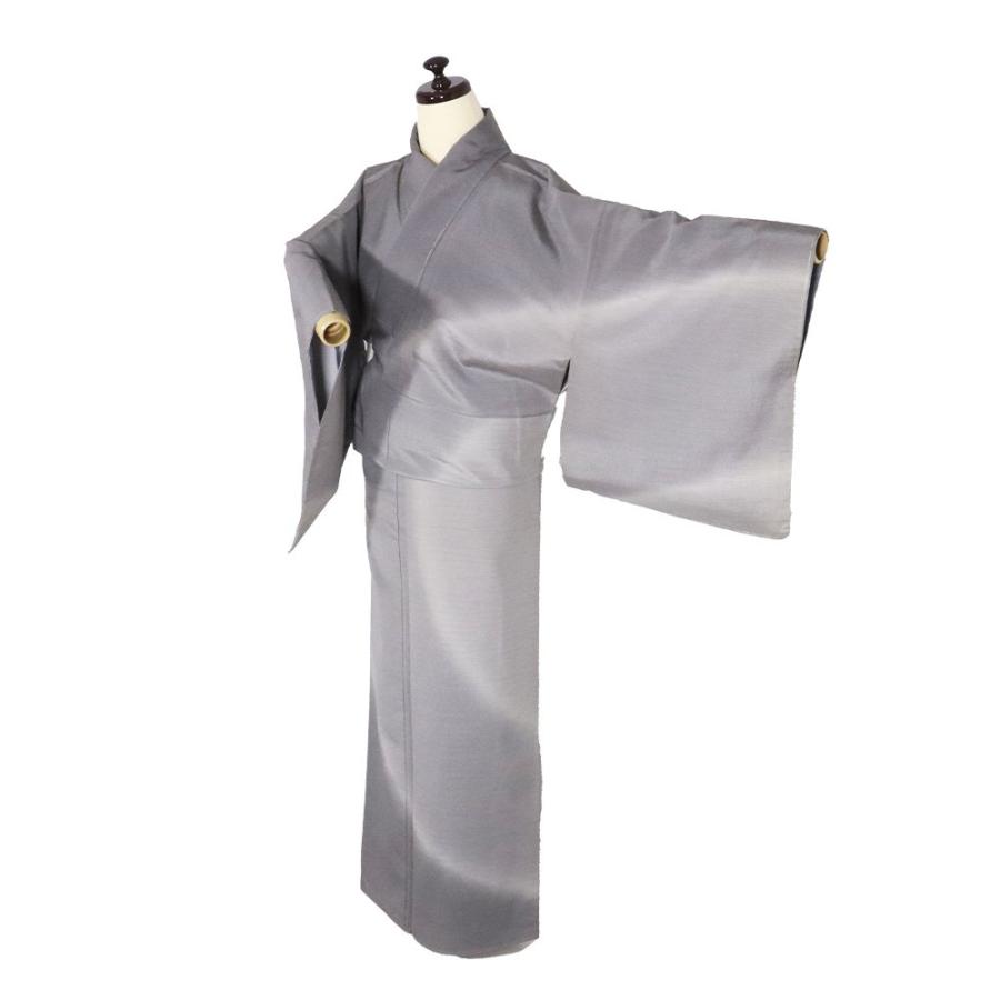 美しい正絹訪問着 137 訪問着 正絹 仕立て上り品 美品 グレー 御仕立て上がり
