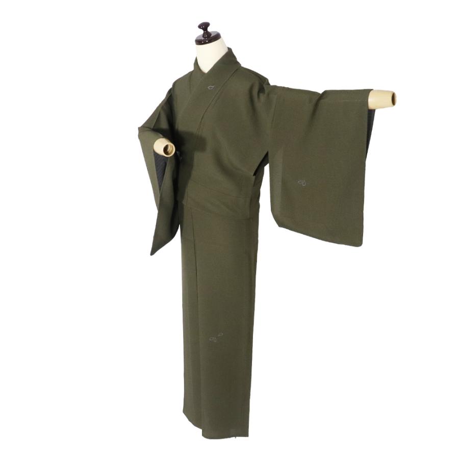 ジュサブローブランド 絽縮緬 訪問着 正絹 緑 桜花びら Mサイズ ki30743 美品 盛夏 夏着物 レディース シルク フォーマル 送料込み_1