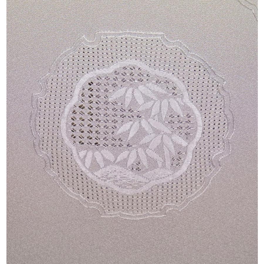 訪問着 袷 正絹 ベージュ 薄紫 抹茶色 三段暈し 刺繍 鏡文 牡丹 菊 笹 梅 Mサイズ ki30969 新品 フォーマル 30代 40代 50代 送料込みの画像