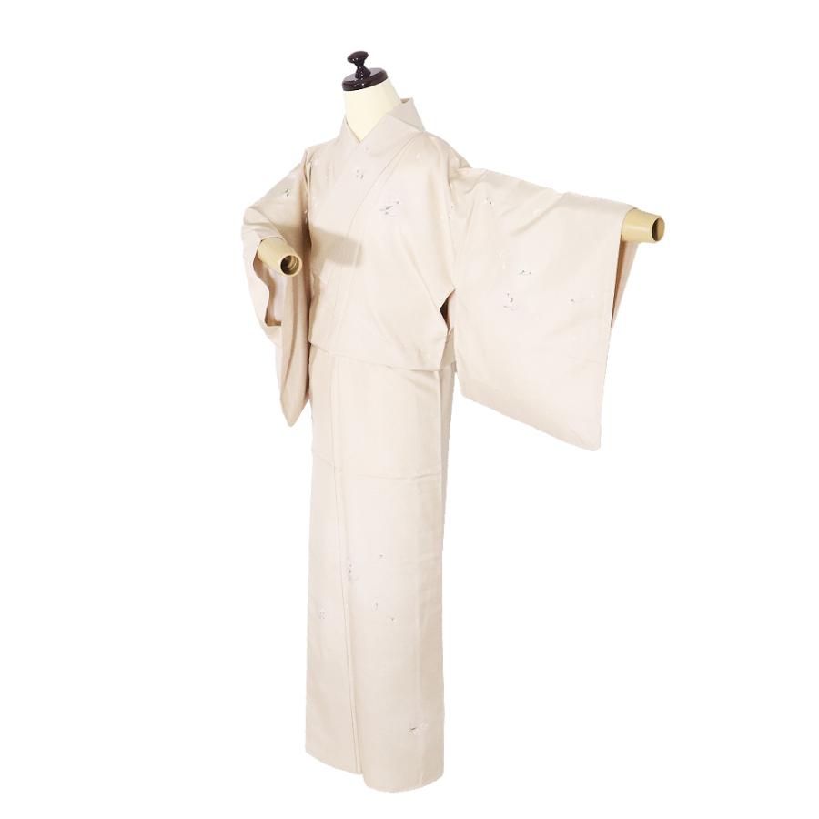 白山紬 訪問着 袷 正絹 ピンク 桜 SSサイズ ki31479 美品 お洒落訪問着 