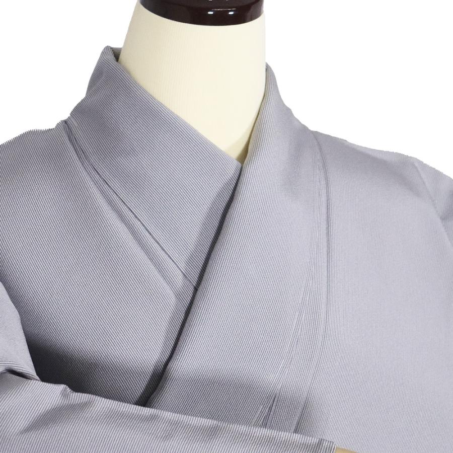訪問着 袷 正絹 グレー ライトグレー 万筋 黒 花色紙 松竹梅 Mサイズ ki31656 新品 着物 レディース シルク ギフト フォーマル 送料無料の画像