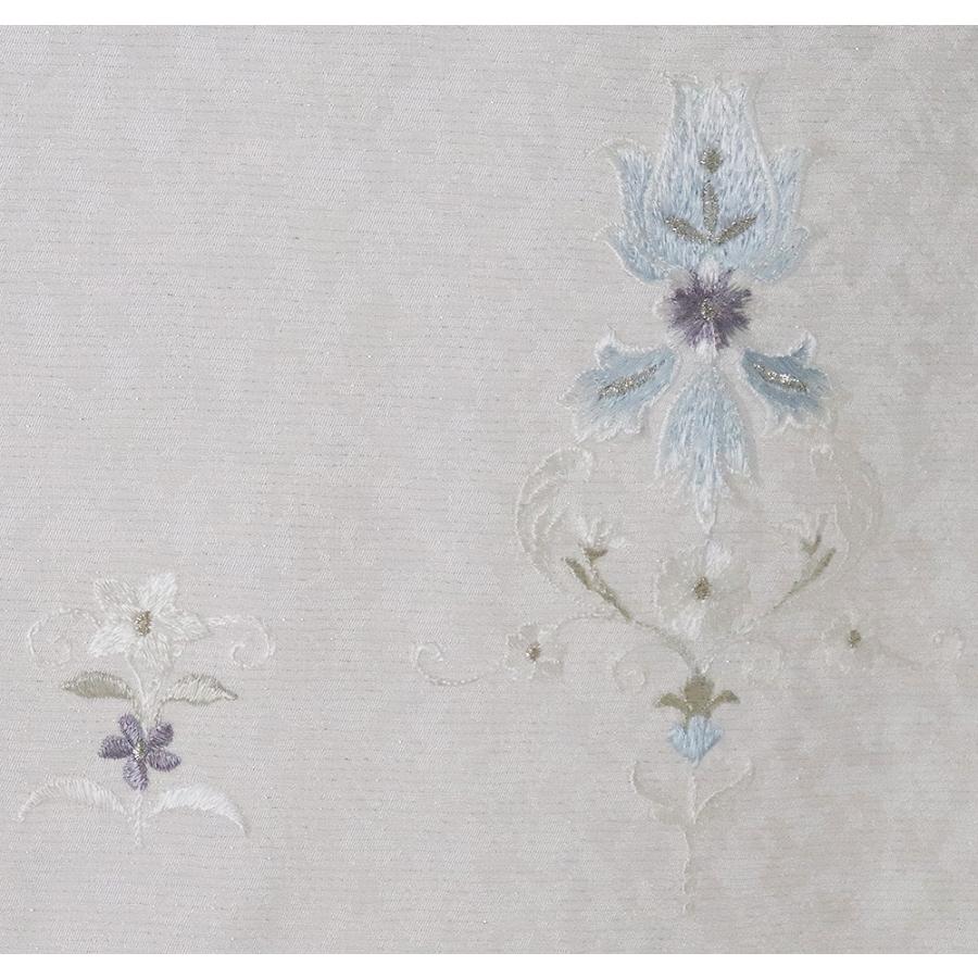 単衣 訪問着 正絹 白 銀糸通し 刺繍 華文 パルメット唐草文様 トールサイズ ki32036 新品 レディース シルク ギフト フォーマル 送料無料の画像