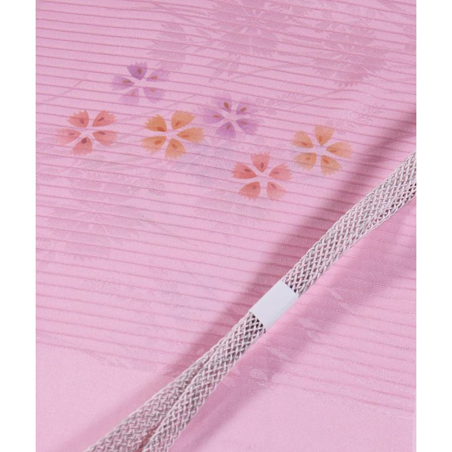 夏用帯締め 帯揚げセット 正絹 薄紫 撫子 羅 極薄紫 S10158 新品 福袋 