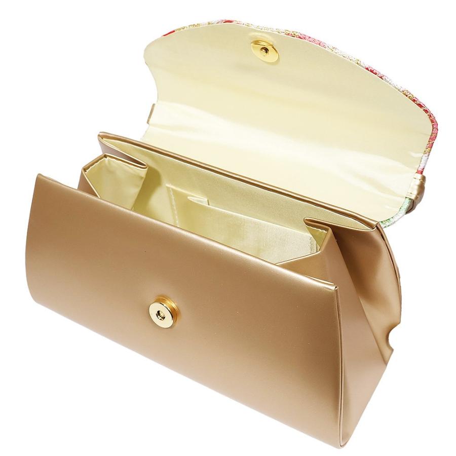 フォーマル用 草履 バッグ セット 正絹 帯地 金 ベージュ 桜 Fサイズ