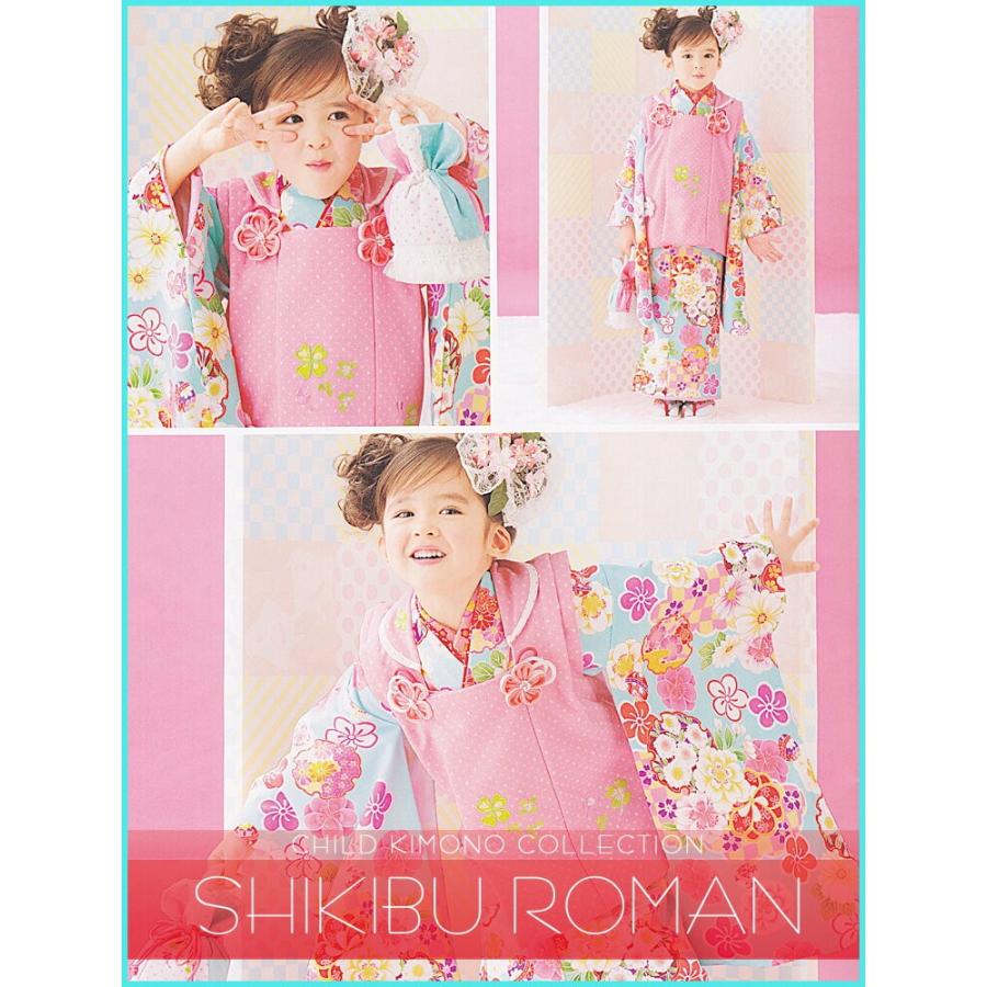 七五三 レンタル 着物 3歳 被布 女の子 フルセット 被布セット レトロ