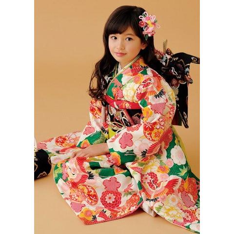 式部浪漫　七五三 着物セット 子供用 花柄 レンタル落ち販売】七五三7歳 女の子 着物 着物セット 式部浪漫 四つ身