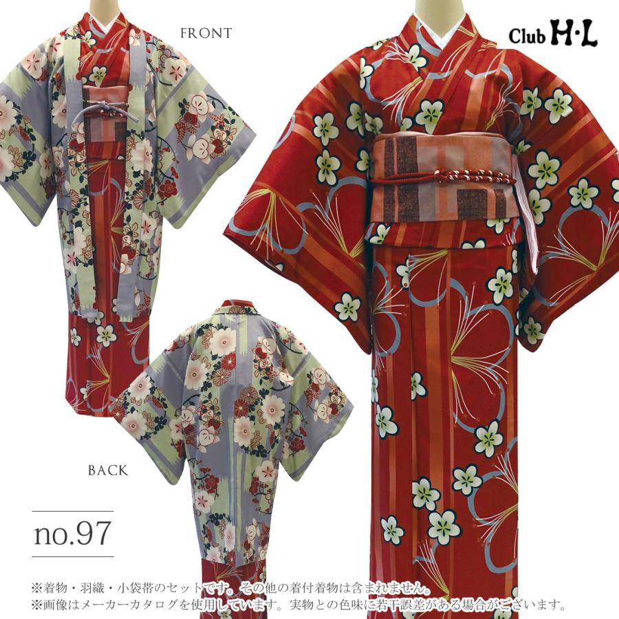洗える袷着物 帯 羽織 3点セット Club HL 袷着物セット 全8柄 長羽織