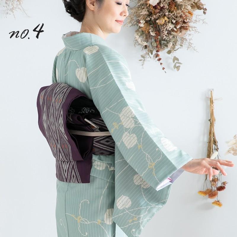 日本製 8寸名古屋帯 紬 かがり仕立 (全6色) 袷着物に 秋冬春きもの用 