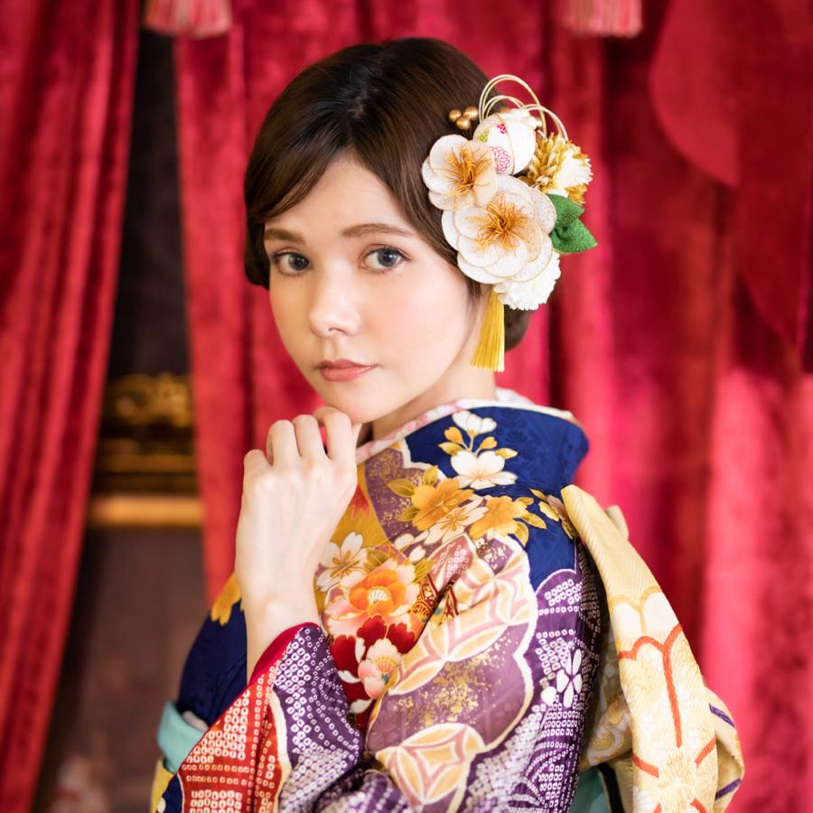 別注 髪飾り 成人式 豪華 13点セット (全2色) Arenca 雪椿 水引 別注 髪飾り 成人式 豪華 13点セット (全2色) Arenca 雪椿 水引