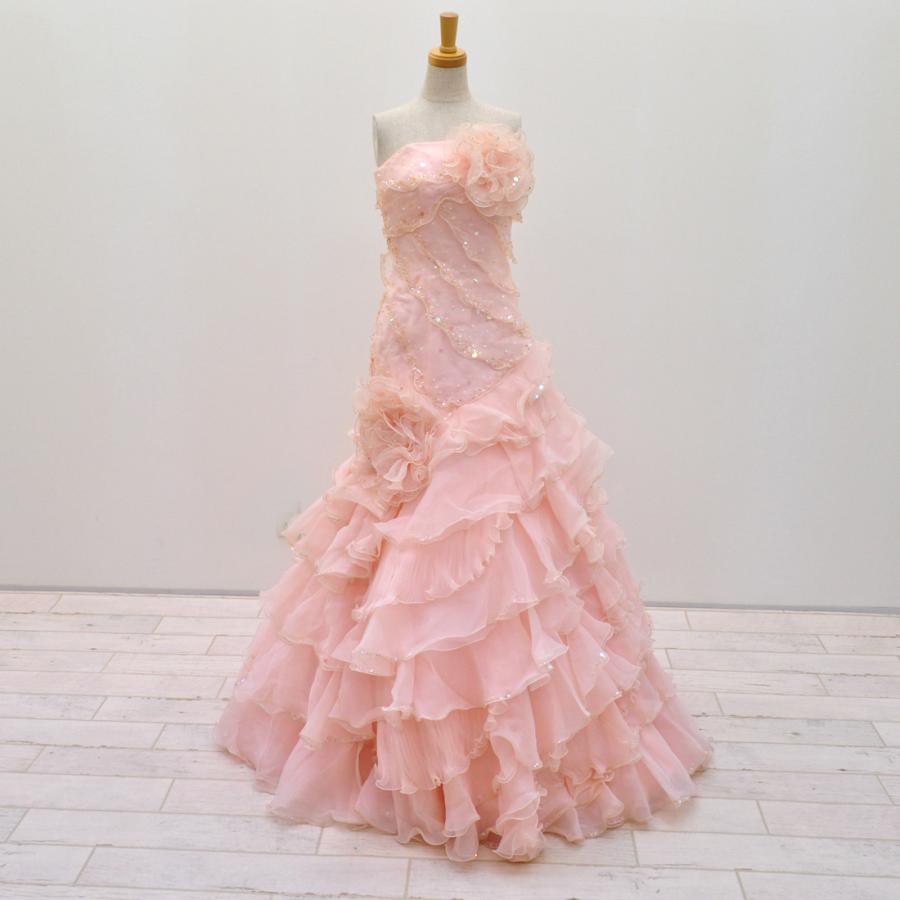 割引コー 50 Offセール カラードレス リサイクルドレス ウエディングドレス カラー ドレス ピンク フリル Aライン 7号 結婚式 発表会 二次会 舞台 衣装 Cd0035 安心直販 Superavila Com