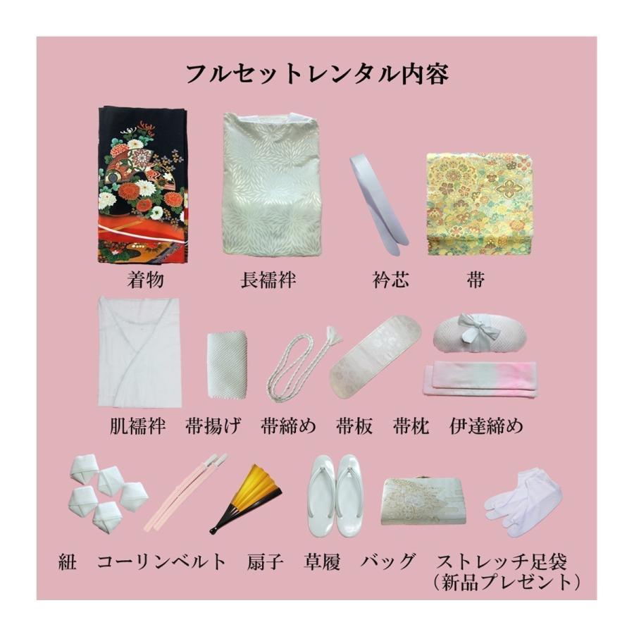 黒留袖レンタル 鶴 結婚式 母親 親族 姉 妹 正絹 高級 振袖 訪問着 卒業式 