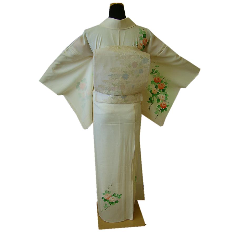 ☆美品 夏物 駒絽 附下げ 訪問着 袋帯 帯〆 3点 セット (正絹 ☆美品 夏物 駒絽 附下げ 訪問着 袋帯 帯〆 3点 セット (正絹