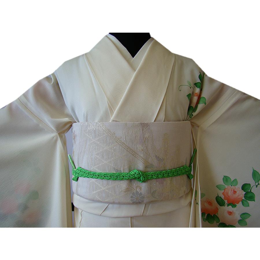 ☆美品 夏物 駒絽 附下げ 訪問着 袋帯 帯〆 3点 セット (正絹 ☆美品 夏物 駒絽 附下げ 訪問着 袋帯 帯〆 3点 セット (正絹