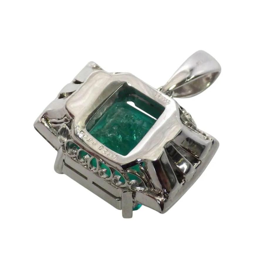 コロンビア産エメラルド ダイヤモンド ペントップ Pt900 9.5g コロンビア産エメラルド ダイヤモンド ペントップ Pt900 9.5g