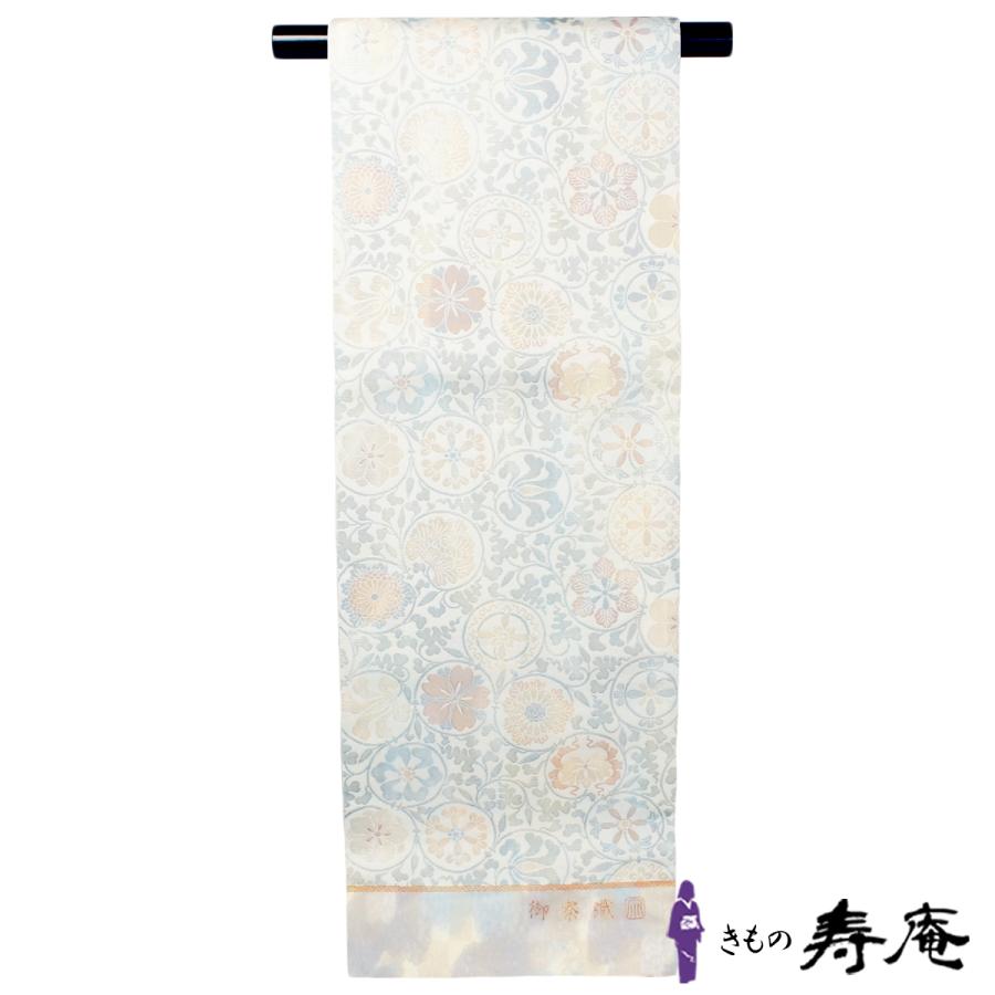 新品 希少 仕立て込 袋帯 フォーマル帯 引箔 唐織 御寮織 紋屋井関 花 