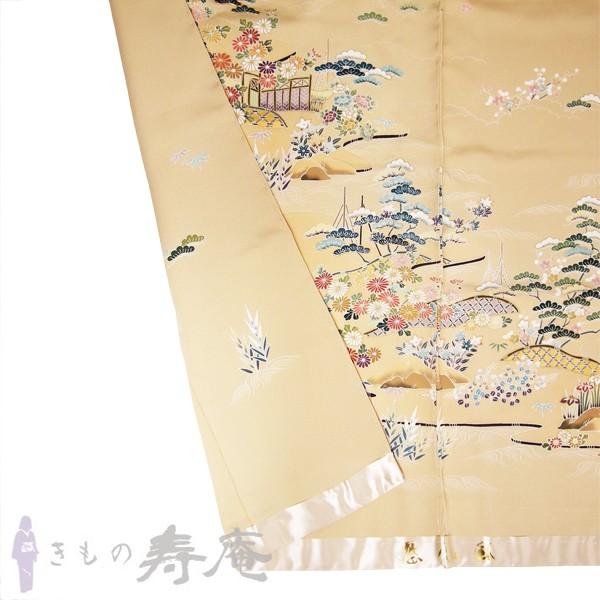 着物 訪問着 京友禅 特選創作友禅訪問着   御所解模様 新品 ベージュ色 未仕立 日本製の画像