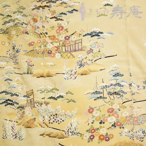 着物 訪問着 京友禅 特選創作友禅訪問着   御所解模様 新品 ベージュ色 未仕立 日本製の画像