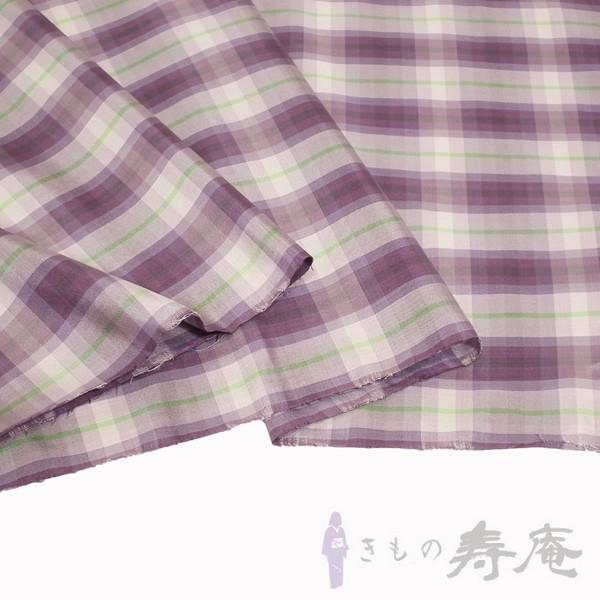 kimono 紬着物 本場縞大島着尺 反物 鹿児島 川野織物 パープル kimono 紬着物 本場縞大島着尺 反物 鹿児島 川野織物 パープル