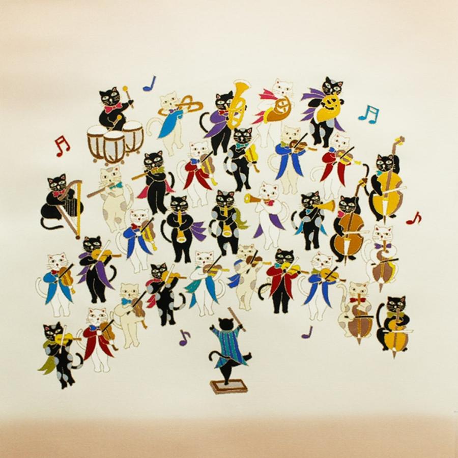 帯 猫 名古屋帯 音楽 猫のオーケストラ 塩瀬 染九寸帯 ピンク 帯 猫 名古屋帯 音楽 猫のオーケストラ 塩瀬 染九寸帯 ピンク