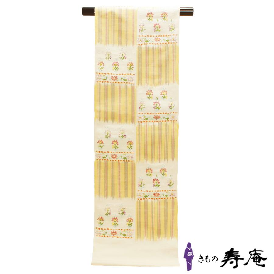 名古屋帯 手紬名古屋帯 八寸帯 かわいい パステル 帯屋捨松 市松 名古屋帯 手紬名古屋帯 八寸帯 かわいい パステル 帯屋捨松 市松