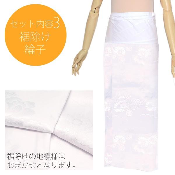 襦袢 うそつき 半襦袢 半襟付き 3点セット うそつき半襦袢 裾よけ 替え袖 初心者オススメ 着物 着付け小物 和服 小紋（メール便不可）_4