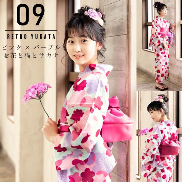 浴衣 セット レディース 大人 浴衣セット 浴衣3点セット（浴衣＋帯＋