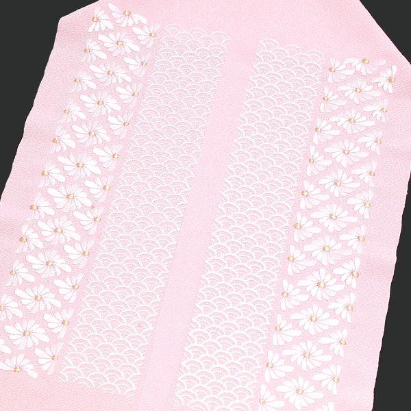 （Prices down3）振袖 半襟 刺繍 「ピンク 青海波、菊菱の刺繍」半襟 刺繍衿 振袖衿 成人式 2way （E-1111）ss2512wkm65 | ブランド登録なし | 01