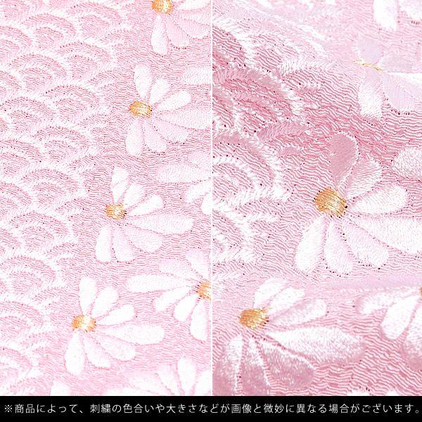 （Prices down3）振袖 半襟 刺繍 「ピンク 青海波、菊菱の刺繍」半襟 刺繍衿 振袖衿 成人式 2way （E-1111）ss2512wkm65 | ブランド登録なし | 02