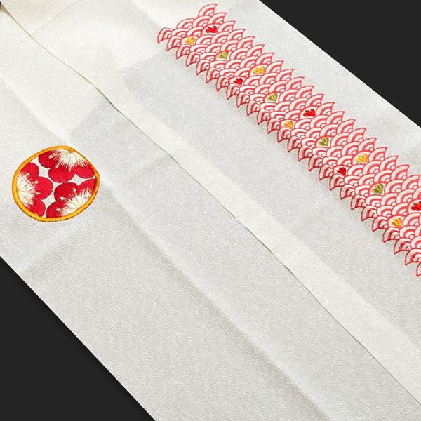 （Prices down4）振袖 半襟 刺繍 「ピンク色 青海波、梅丸文」結婚式 振袖半衿 ポリエステル 半襟 成人式 No.17ss2506wkm10 | ブランド登録なし | 02