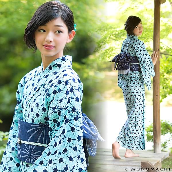 （Prices down）浴衣 レディース 絞り 単品 レトロ 夏着物 「紺×グリーン 日の出絞り」女性 女性浴衣 浴衣単品 夏 夏祭り 20代 30代 40代 50代 60代ss2506ykl40 | ブランド登録なし | 01