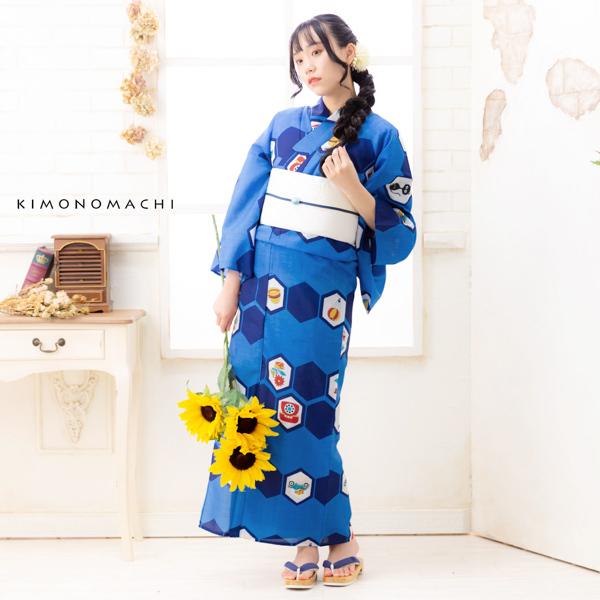 Prices Down 浴衣 レディース ネイビー 薄群青 レトロイラスト ポリエステル Sサイズss26ykl50 京都きもの町 通販 Yahoo ショッピング