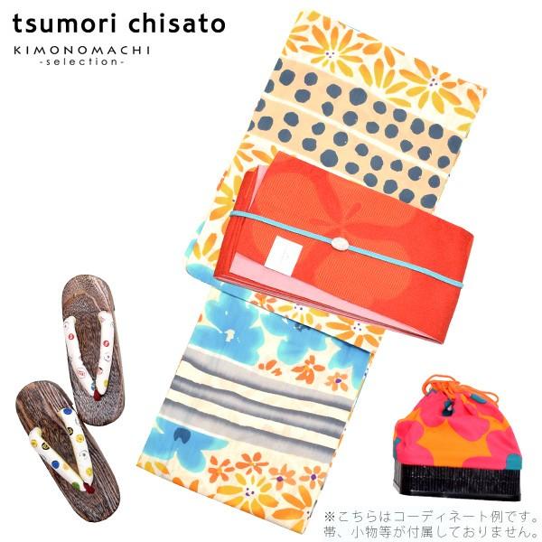 （Prices down2）浴衣 レディース 浴衣単品「生成り　はなづくし横段」ツモリチサト 注染 お仕立て上がり浴衣ss2512ykl60の画像