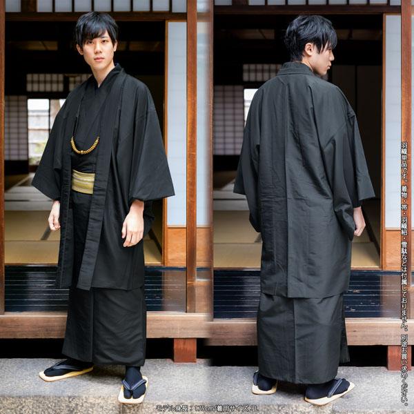 521.新品☆和装羽織☆紺色 男羽織 洗える 単衣 ちりめん 濃紺 M～LL