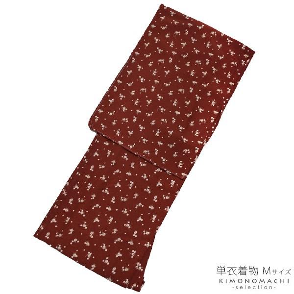 カジュアル着物 単衣着物 着物単品 Mサイズ「マルーン 薔薇」＜T＞ss2512kck10 洗える着物 単衣 着物 単品「マルーン 薔薇」 Mサイズ カジュアル着物