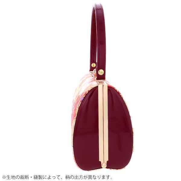 成人式 草履 バッグ セット L 草履バッグセット 「赤×ゴールド　菱格子に桜」  Lサイズ 振袖 結婚式 卒業式 袴 EVAソール＜T＞ss2603zbg20の画像