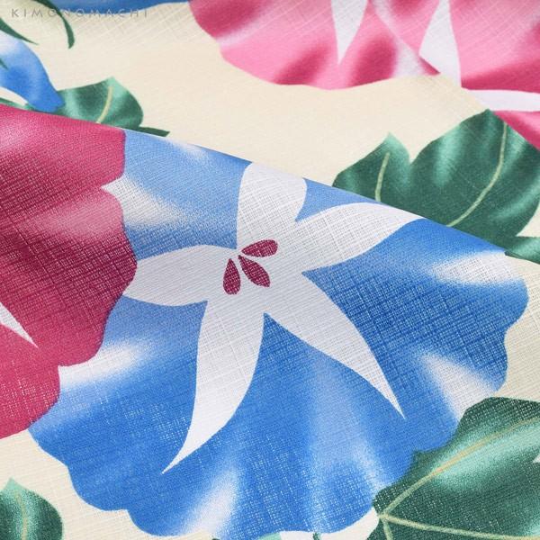（Prices down2）浴衣 レディース 単品 「朝顔　青と紫」 S F TL LL サイズ レトロ モダン かわいい 大人 20代　30代　40代 (メール便不可)ss2512ykl50
