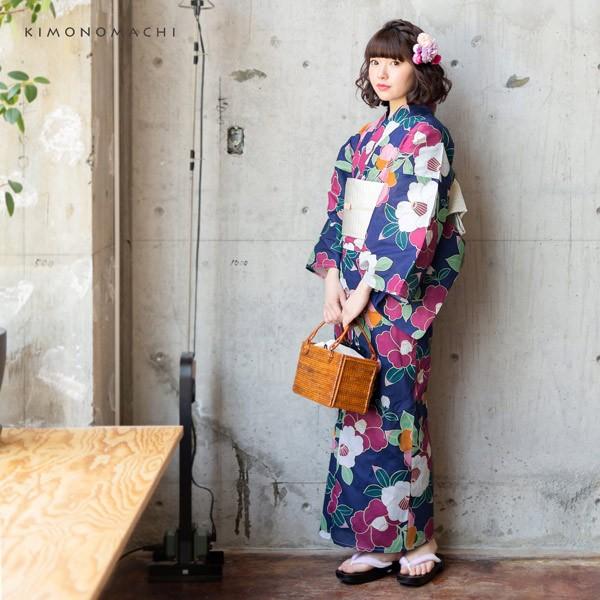 高品質の激安 サイズ Ll Tl F S 椿 紺 単品 レディース 浴衣 レトロ メール便不可 Ss23ykl15 変わり織り綿 代 30代 40代 大人 モダン 浴衣単品 サイズ Ll Acte Paris Org