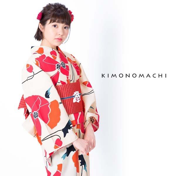 KIMONOMACHI （Prices down2）浴衣 レディース 単品 「ピンク 芥子
