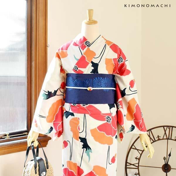 KIMONOMACHI 浴衣 レディース 単品 「ピンク 芥子」吸水速乾 CoolPass