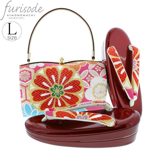 Prices down）成人式 草履 バッグ セット L 草履バッグセット「ピンク