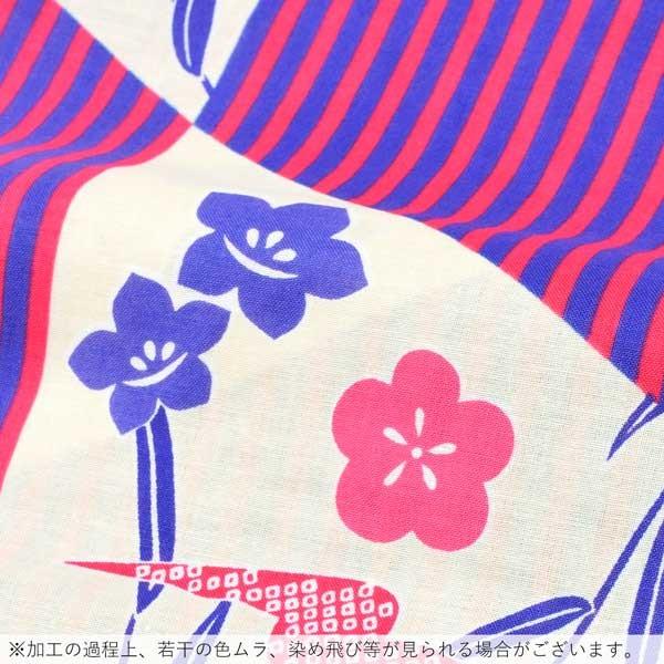 浴衣 レディース 単品 「紫×ピンク、縞　柳にツバメ」 フリーサイズ (メール便不可)ss2403ykl10｜kimonomachi｜03