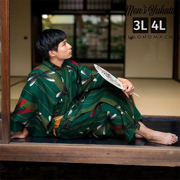 楽天1位 浴衣 メンズ 男性 夏着物 ポリエステル 縞にトンボ 緑 大きなサイズ 3l 4l 男浴衣単品 ポリエステル浴衣 メール便 Ss2103men10 驚きの値段 Www Muslimaidusa Org