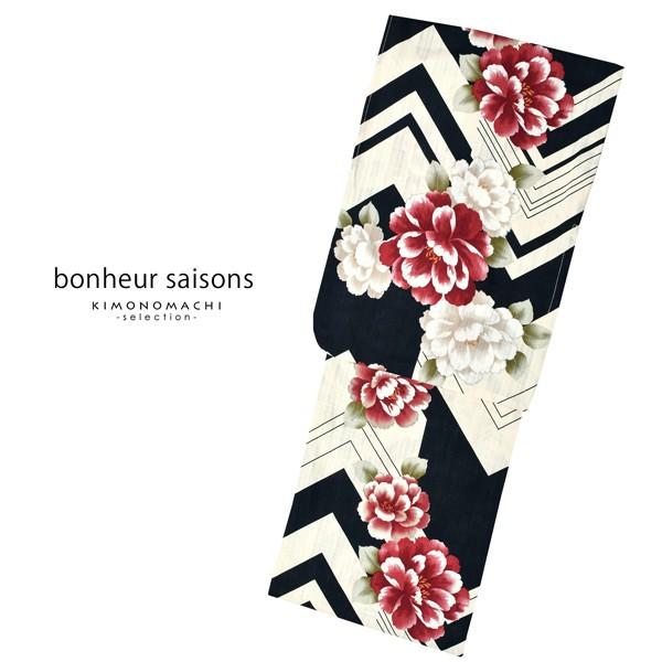 高速配送 レディース 単品 bonheur saisons 黒×生成り色 八重椿 FOJR 